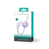 Kép 5/9 - Joyroom S-A40 3in1 töltőkábel USB-C Lightning  Micro USB 1m lila