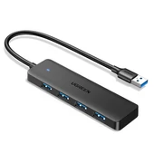 Kép 1/8 - Ugreen HUB 4 USB-A 3.0 porttal USB-A 3.0 kábellel 1 m fekete