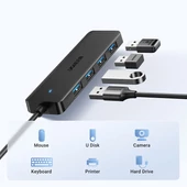 Kép 4/8 - Ugreen HUB 4 USB-A 3.0 porttal USB-A 3.0 kábellel 1 m fekete