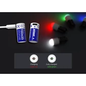 Kép 3/8 - XTAR 16340 R-CR123 3.7V Li-ion 900mAh védett akkumulátor beépített USB-C töltéssel
