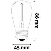 Kép 3/3 - Avide dekor lámpa LED izzó filament 1W E27 lila