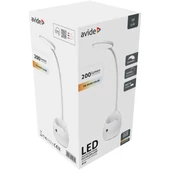 Kép 1/3 - Avide LED íróasztali lámpa tolltartóval tölthető 5W fehér