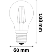 Kép 3/3 - Avide LED fehér filament lámpa izzó 7W E27 A60 természetes fehér
