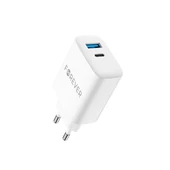 Kép 3/17 - Forever szett hálózati töltőfej 1x USB-C 1x USB 30W + USB-C - USB-C kábel 60W fehér