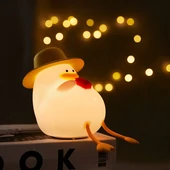 Kép 6/7 - LED éjszakai gyerek lámpa éjjeli fény nyári kacsa