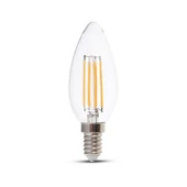Kép 1/6 - V-tac led filament gyertya lámpa izzó E14 6W 600 lm természetes fehér