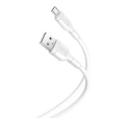 Kép 1/2 - XO  micro USB töltőkábel adatkábel 1 m 2,1A fehér