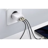 Kép 6/8 - Baseus Speed ​​Mini USB-C PD hálózati gyorstöltő fej QC 3.0 3A 30W fehér