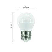 Kép 4/5 - Emos Classic led izzó kisgömb E27 5W 470lm hideg fehér