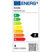 Kép 4/4 - Avide Led filament led izzó lámpa kisgömb 4.5W E27 meleg fehér 470 lm