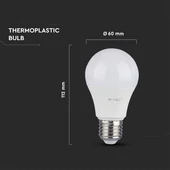 Kép 2/5 - V-tac led izzó lámpa E27 9W A60 806 lm meleg fehér