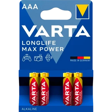 Varta Max Power tartós alkáli mikro elem AAA LR03 4 db Varta Max Power tartós alkáli mikro elem AAA LR03 4 db