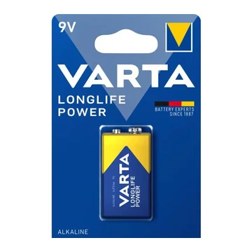 Varta Longlife Power alkáli tartós elem 6LR61 9V 1 db Varta Longlife Power alkáli tartós elem 6LR61 9V 1 db