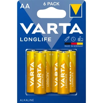 Varta Longlife alkáli ceruza elem AA LR6 6 db
