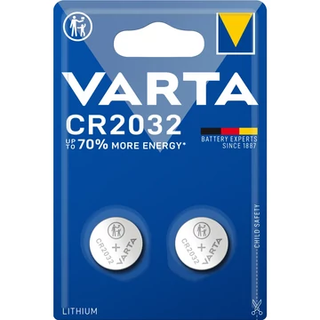 Varta CR2032 lítium gombelem 2 db Varta CR2032 lítium gombelem 2 db