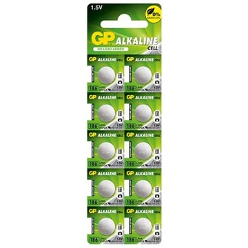 GP mini alkáli gombelem 186 G12 AG12 L1142 LR43 V12GA RW84 D186 10db