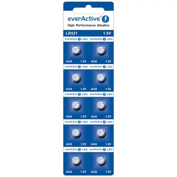 everActive AG0 G0 LR521 LR63 alkáli mini gombelem 10 db everActive AG0 G0 LR521 LR63 alkáli mini gombelem 10 db