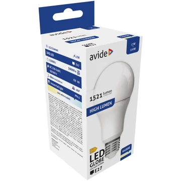 Avide lámpa LED izzó A60 13W E27 1521 lm hideg fehér Avide lámpa LED izzó A60 13W E27 1521 lm hideg fehér