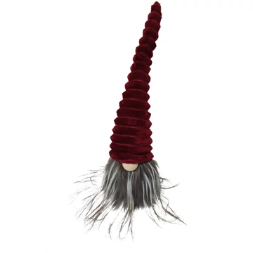 Karácsonyi manó bordó 26cm