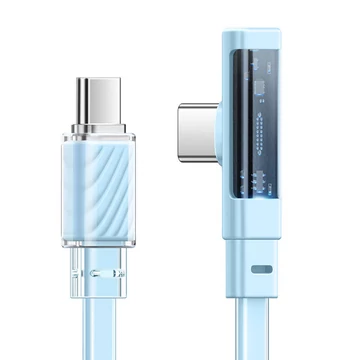 McDodo USB-C-USB-C adatkábel töltőkábel 65W 90° 1,2 m Firefox kábel kék McDodo USB-C-USB-C adatkábel töltőkábel 65W 90° 1,2 m Firefox kábel kék