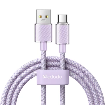 Mcdodo USB-A – USB-C adatkábel töltőkábel 100W 2m lila Mcdodo USB-A – USB-C adatkábel töltőkábel 100W 2m lila