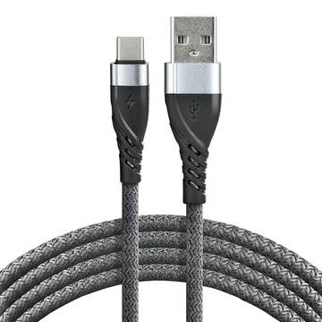 everActive fonott USB-C adatkábel töltőkábel 3A 1 m  everActive fonott USB-C adatkábel töltőkábel 3A 1 m