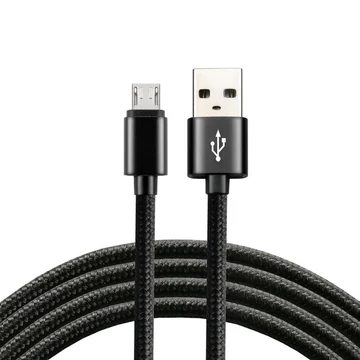 everActive fonott micro USB tápkábel töltőkábel 2.4A 30 cm everActive fonott micro USB tápkábel töltőkábel 2.4A 30 cm
