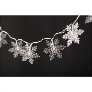 Entac karácsonyi elemes mini led fényfüzér hópehely 1,2m 