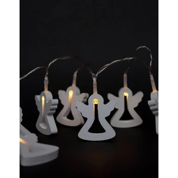 Entac karácsonyi elemes led fényfüzér fa angyalka 1,2m 