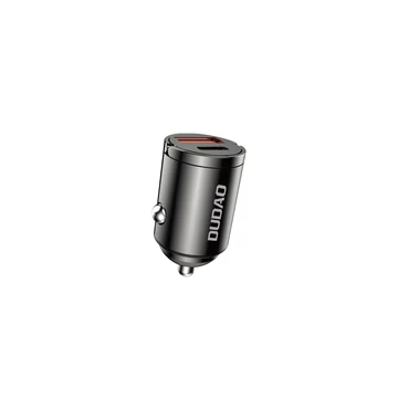 Dudao 48W QC PD mini autós gyorstöltő fekete Dudao 48W QC PD mini autós gyorstöltő fekete