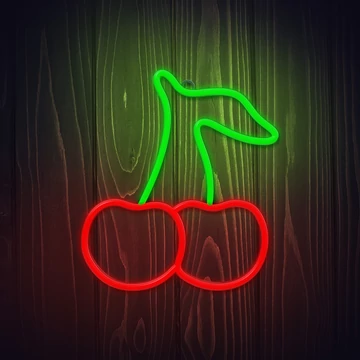 Neon LED dekorációs lámpa cseresznye Neon LED dekorációs lámpa cseresznye