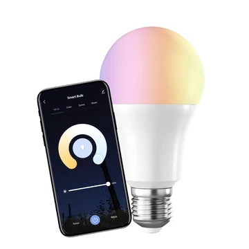 Commel, 305-701, WiFi-s, okos LED izzó, E27 9W, 820lm, állítható színhőm.+RGB, 2,4GHz