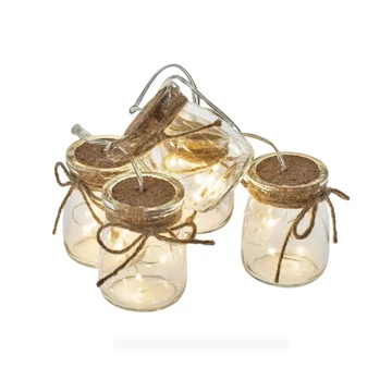 EMOS beltéri üveg elemes füzér meleg fehér 