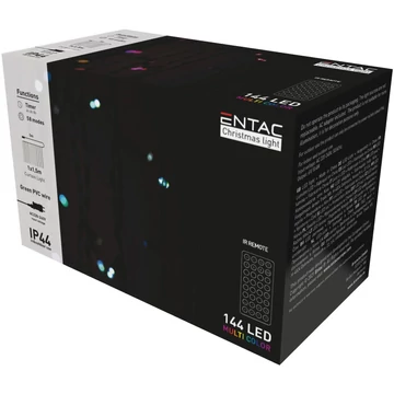 Entac kültéri karácsonyi led fényfüggöny ablakra RGB színes IR távirányítóval  1x1.5m