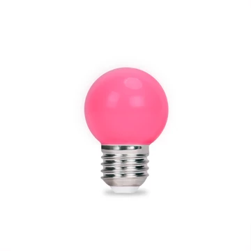 Led dekor izzó lámpa E27 G45 2W pink 5 db  Led dekor izzó lámpa E27 G45 2W pink 5 db