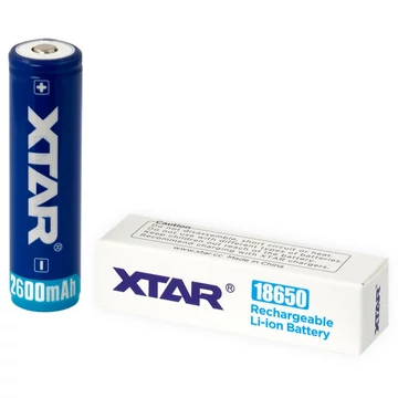 Xtar 18650 3,7 V Újratölthető Li-Ion 2600mAh akkumulátor védelemmel Xtar 18650 3,7 V Újratölthető Li-Ion 2600mAh akkumulátor védelemmel