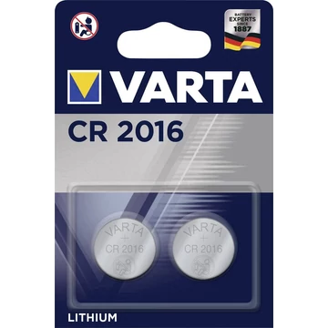 Varta CR2016 lítium gombelem 2 db Varta CR2016 lítium gombelem 2 db