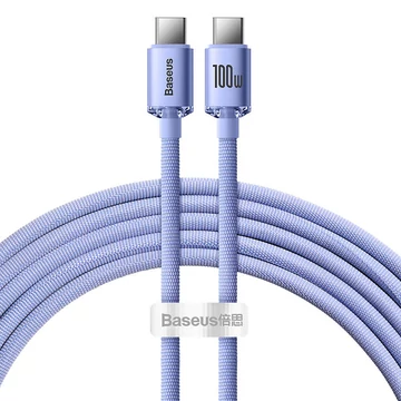 Baseus USB-C USB-C töltőkábel adatkábel 1.2m lila Baseus USB-C USB-C töltőkábel adatkábel 1.2m lila