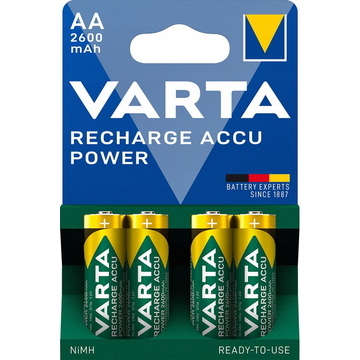 4 db Varta Pro R2U R6 AA 2600mAh újratölthető akkumulátor ceruza elem