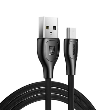 Remax Lesu Pro micro USB töltőkábel adatkábel 480 Mbps 2,1 A 1 m fekete Remax Lesu Pro micro USB töltőkábel adatkábel 480 Mbps 2,1 A 1 m fekete