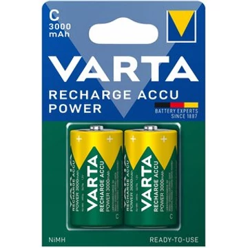 Varta 3000mAh Ni-MH C  R14 újratölthető akkumulátor baby elem 2 db