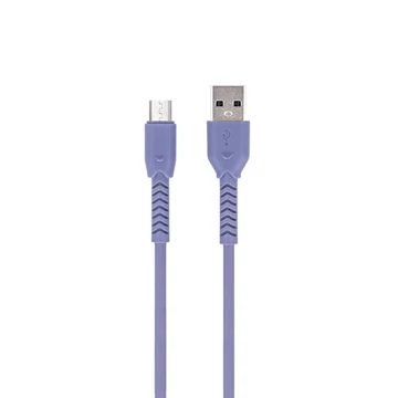 Maxlife  micro USB töltőkábel adatkábel 1 m 3A lila Maxlife  micro USB töltőkábel adatkábel 1 m 3A lila