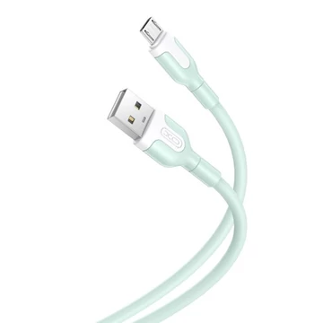 XO micro USB töltőkábel adatkábel 1 m 2,1A zöld XO micro USB töltőkábel adatkábel 1 m 2,1A zöld