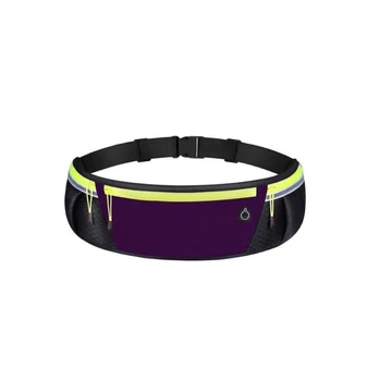 Futóöv, övtáska fényvisszaverő fülhallgató kimenettel lila
