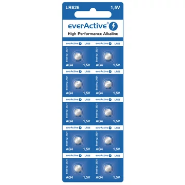 everActive G4 LR626 mini alkáli gombelem LR66 10 db