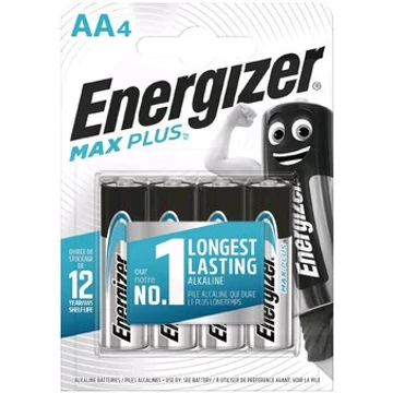 Energizer Max Plus alkáli tartós ceruza elem AA LR6 4 db Energizer Max Plus alkáli tartós ceruza elem AA LR6 4 db