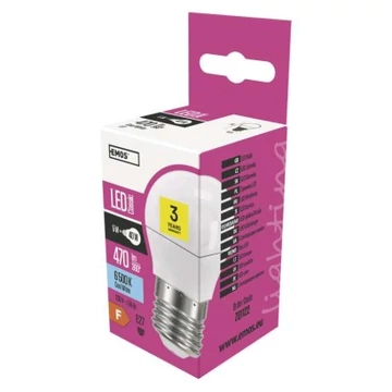 Emos Classic led izzó kisgömb E27 5W 470lm hideg fehér