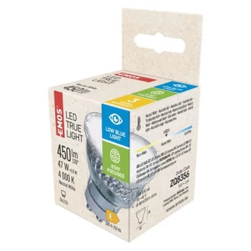 Emos True Light LED spot izzó MR16 GU10 4.8W 450lm természetes fehér