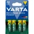 4 db Varta Pro R2U R6 AA 2600mAh újratölthető akkumulátor ceruza elem