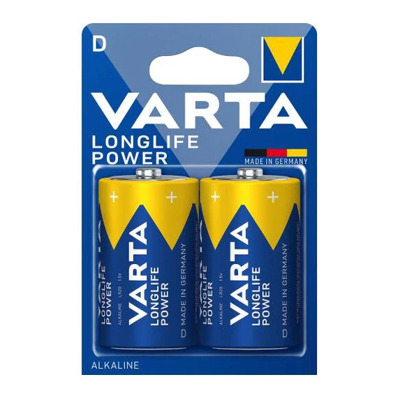 Varta Longlife Power alkáli tartós Góliát elem  LR20 D 2 db